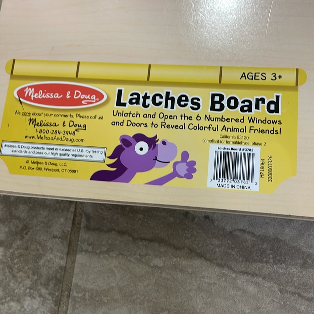 Melissa & Doug Wooden Latches Board Sensory Activity Toy‎ For Kids - Picture 8 of 8